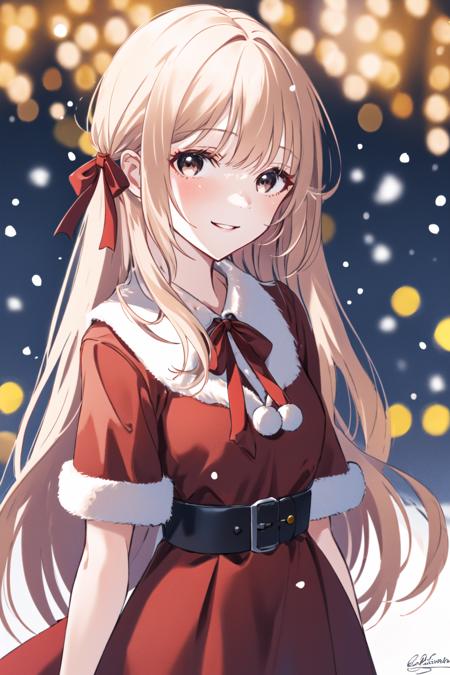 05991-1712677350-1girl, long_hair, solo, christmas, blurry, snowing, snowflakes, blurry_background, looking_at_viewer, bangs, christmas_tree, dep.png